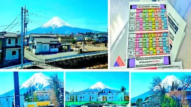 Photoshoot of Mount Fuji from the train on the way to Kawaguchiko...