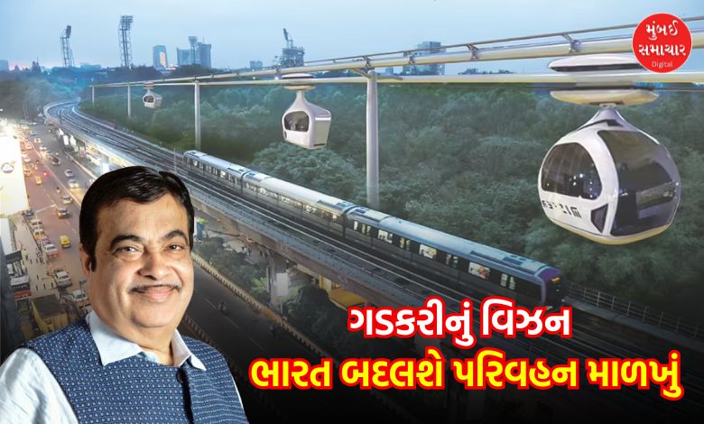 Union Minister Nitin Gadkari discussing India's future transport infrastructure projects.