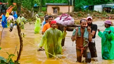 Landslides due to heavy rains in Kerala: Red alert in four districts