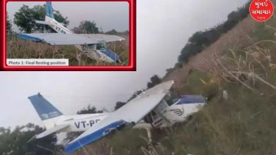 મહેસાણામાં ક્રેશ થયેલું નાનું વિમાન ખેતરમાં