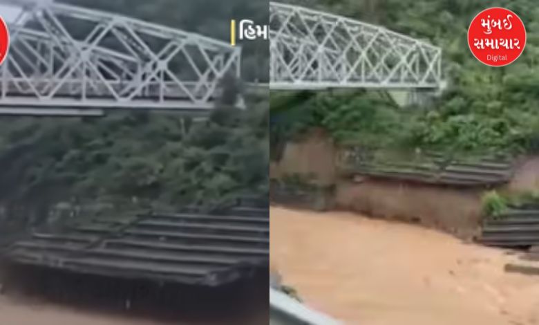 The wall of the railway bridge over the Chakki river collapsed, fortunately a major tragedy was averted