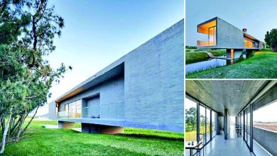 Architectural Wi-Fi: China's Swan Lake Bridge House: Strong Geometric Simplicity