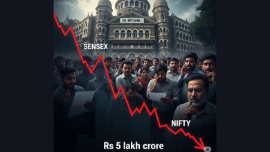 ભારતીય શેરબજારમાં મોટો કડાકો, રોકાણકારોના 5 લાખ કરોડ ધોવાયા