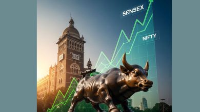Indian stock market rises on first day of week Sensex Nifty increases