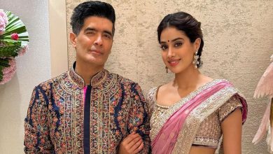 જાહ્નવી કપૂરનો ગણેશ ચતુર્થી લુક: 'અપ્સરા' જેવી લાગતી તસવીરો થઈ વાયરલ