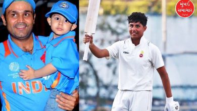 Like father, like son: Junior Sehwag's batting in his father's style