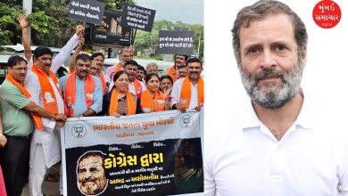 રાહુલ ગાંધીની ટિપ્પણી પર વડોદરામાં ભાજપે વિરોધ પ્રદર્શન કર્યું
