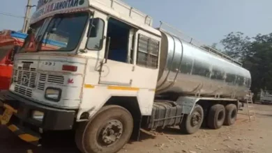 ભિવંડીના નારપોલી ખાતે પોલીસ દ્વારા જપ્ત કરાયેલા કેમિકલ ટેન્કર