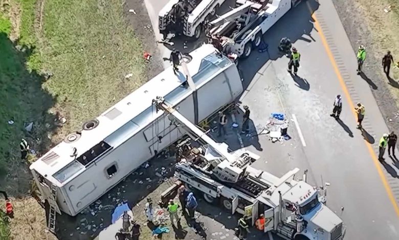 US Pembroke Five people Dead in tourist bus accident Many Injured