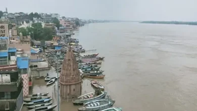 Varanasi Ganga River in the form of a demon