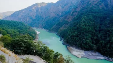 Where does the water in the Ganges River come from in summer