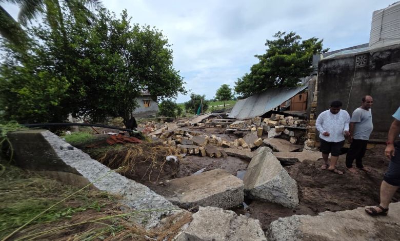 After the devastation caused by Megharaja in Ghed, the administration immediately conducted a survey of the affected areas.