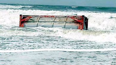 Mysterious floating stream of containers: Security agencies in action as third container washed up on Kutch coast