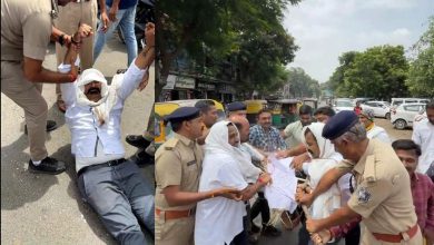 AAP Protests in Bhavnagar Over Deteriorating Law and Order