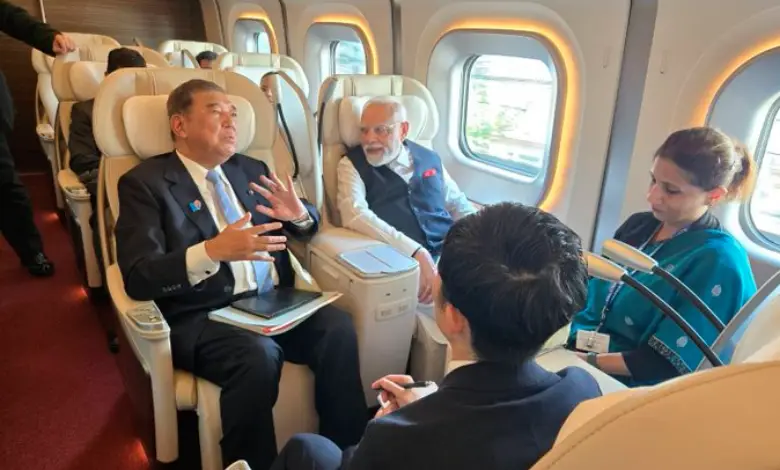 PM Modi travels from Tokyo to Sendai in bullet train, welcomed with slogans of 'Welcome Modi'