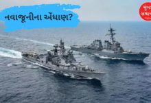 ભારતીય અને પાકિસ્તાની નૌકાદળના જહાજો અરબી સમુદ્રમાં કવાયત કરી રહ્યા છે.