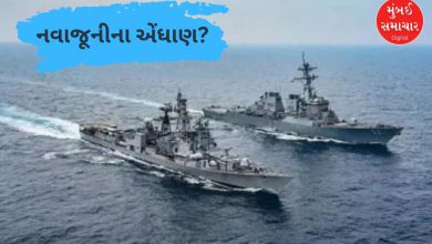 ભારતીય અને પાકિસ્તાની નૌકાદળના જહાજો અરબી સમુદ્રમાં કવાયત કરી રહ્યા છે.