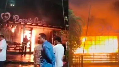 parsik cafe news Massive fire breaks out in cafe shop in Thane: 35 rescued