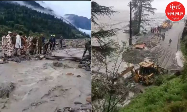 200 people trapped in Dharali village of Uttarkashi, army personnel are constructing a road