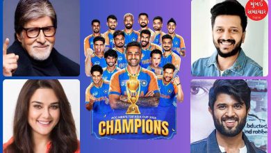 બોલીવુડ અભિનેતા અમિતાભ બચ્ચન અને સાઉથ સુપરસ્ટાર વિજય દેવરકોંડાની તસ્વીર.