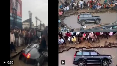 Video: કાર પાણી ભરેલા ખાડામાં ખાબકી, કાર માલિકે કહ્યું આ તો સરકારને બદનામ કરવાનું કાવતરું છે