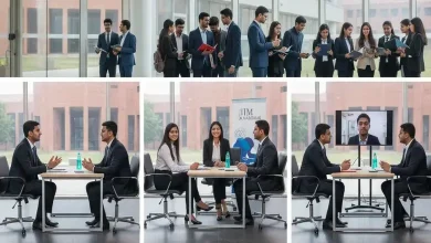 આઈઆઈએમ અમદાવાદના વિદ્યાર્થીઓ ઇન્ટરવ્યૂ આપતા