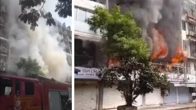 કાંદિવલીમાં આગ લાગ્યા પછી થયેલા નુકસાનનું દ્રશ્ય