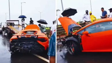 મુંબઈનો વરસાદ લેમ્બોર્ગિની માટે 'આફત' બન્યોઃ હાઇસ્પીડ કાર અકસ્માતનો વીડિયો વાયરલ