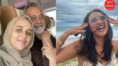 તસ્મિયા અલીનો એક સ્ટાઇલિશ ફોટો, જેમાં તે આધુનિક અને ગ્લેમરસ દેખાવમાં પોઝ આપી રહી છે.