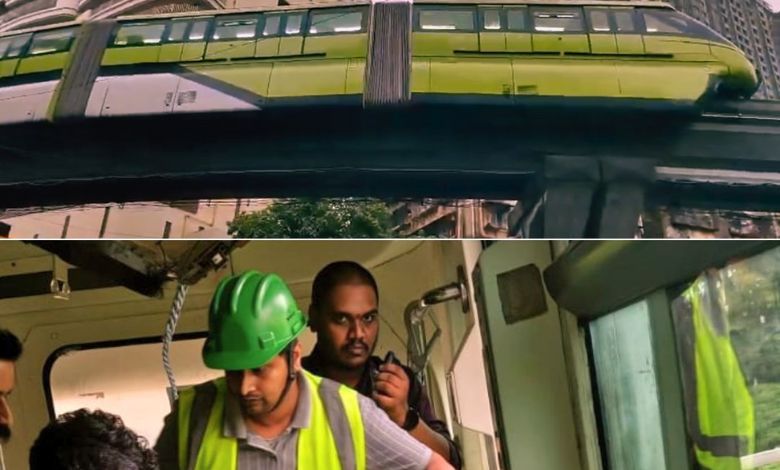 મોનો રેલ ફરી ખોટકાઈઃ 17 પ્રવાસીઓનો બચાવ