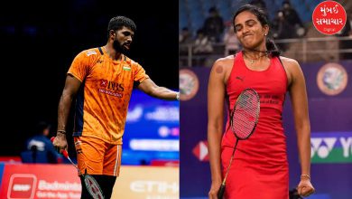 બેડમિન્ટન મેચ દરમિયાન ભારતના ખેલાડીઓ સાત્વિકસાઇરાજ ,પણ સિંધુ આઉટ