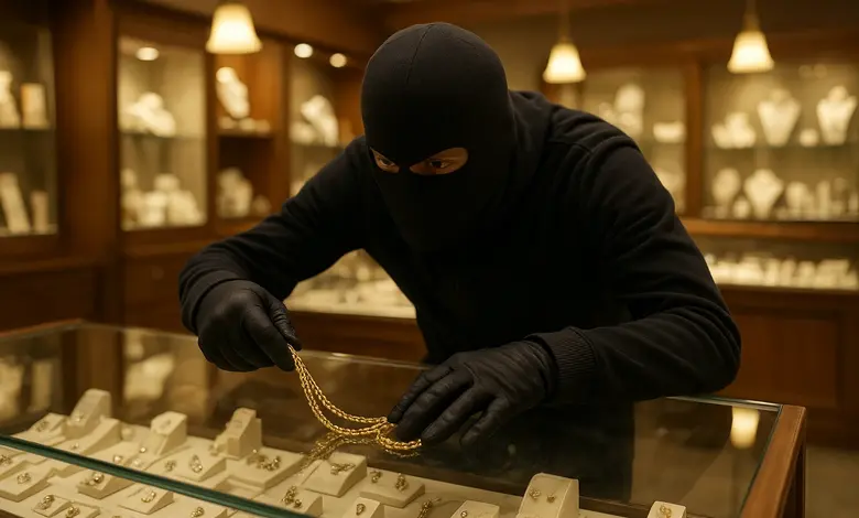 Theft in a jeweler's shop