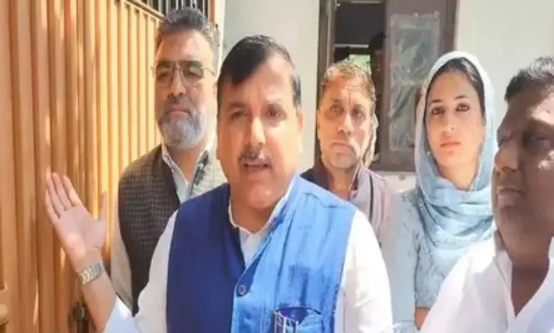 AAP MP Sanjay Singh under house arrest in Srinagar Farooq Abdullah