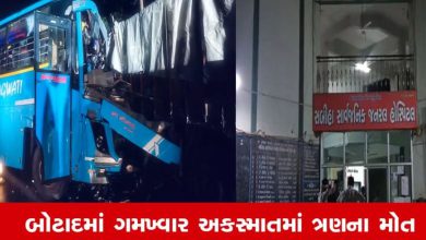 A gift from the time while returning from a trip: 3 including the owner of a diamond factory died in a bus-truck collision near Paliyad