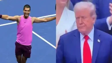 Trump took a break from tariffs in New York and started enjoying tennis!