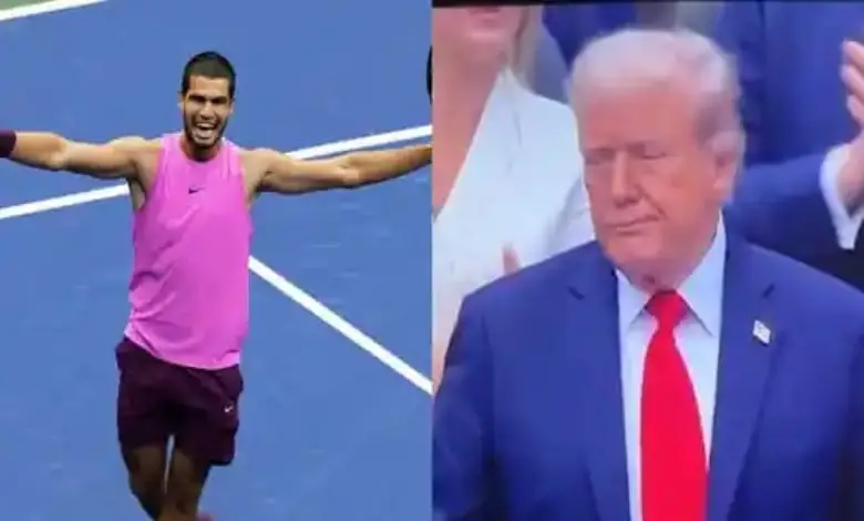 Trump took a break from tariffs in New York and started enjoying tennis!