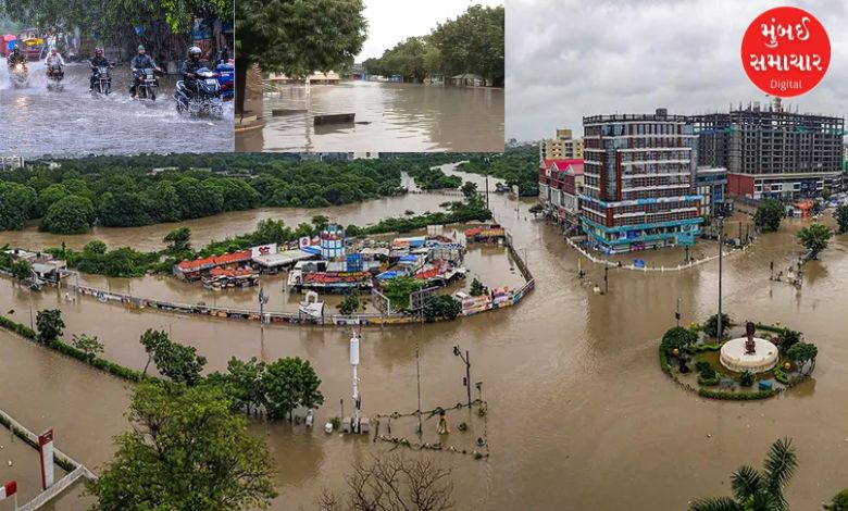 Floods in Gujarat: Heavy rains in 222 talukas in 24 hours, red and orange alert for the next three days