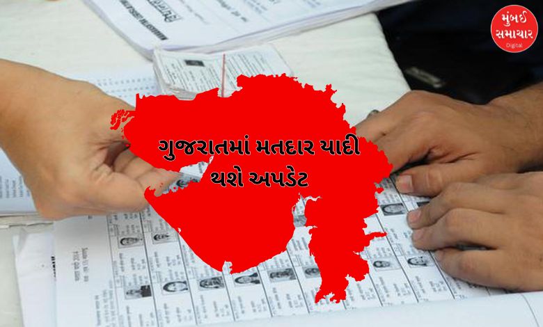 મતદાન મશીન, જે વોટિંગ પ્રક્રિયાનું પ્રતીક છે અને મતદાર યાદીની ચકાસણીની જરૂરિયાત દર્શાવે છે.