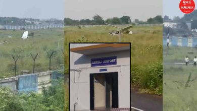 amreli airport major accident averted aircraft lands on runway