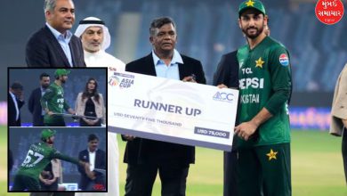Salman Ali Agha throws runner-up cheque after crushing defeat to India, video goes viral