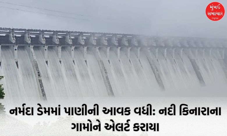 Narmada dam 4.50 lakh cusecs of water released alert in riverside villages of Bharuch Narmada and Vadodara