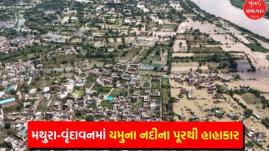 Uttar Pradesh Floods Mathura and Vrindavan left situation uncontrollable 45 villages become islands