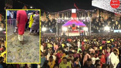 United Way of Baroda Garba 2025 Uproar Controversy in United Way on the first day of Navratri, players created an uproar due to the bad Garba ground