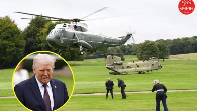 US President Donald Trump helicopter emergency landing while returning from Britain