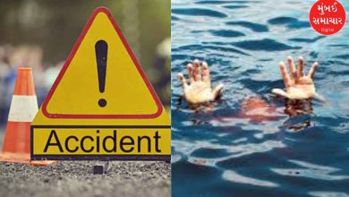 One person dies in road accident, another child drowns in water tank in Rajkot