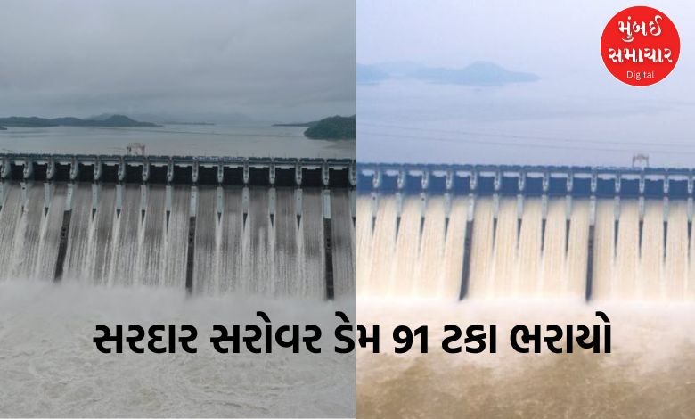 Sardar Sarovar Dam in Gujarat 91 percent full, 123 dams on high alert