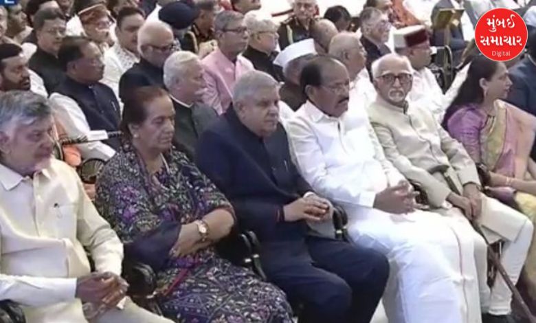 C.P. Radhakrishnan sworn in as the 15th Vice President of the country, Jagdeep Dhankhar also attended