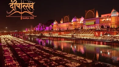 અયોધ્યામાં ભવ્ય દીપોત્સવની તૈયારીઓ, રામ કી પૈડી પર લેઝર અને લાઇટ શોનો ટ્રાયલ