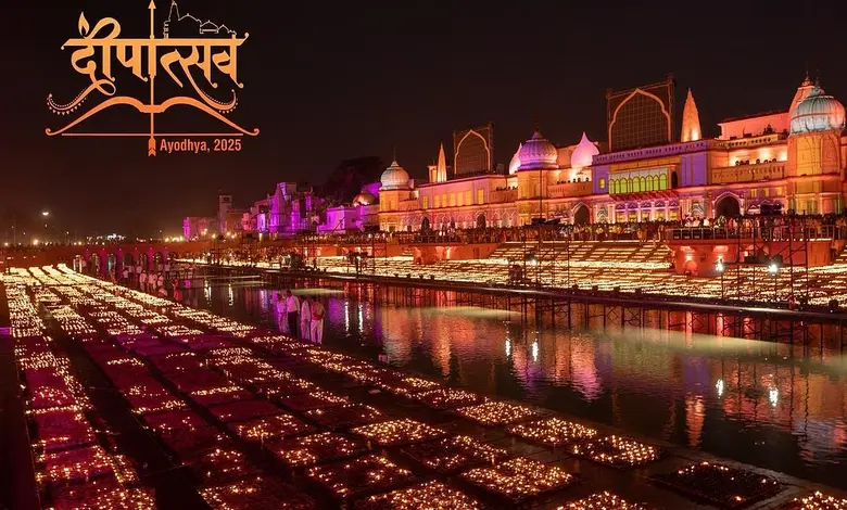 અયોધ્યામાં ભવ્ય દીપોત્સવની તૈયારીઓ, રામ કી પૈડી પર લેઝર અને લાઇટ શોનો ટ્રાયલ