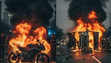 Fire in two-wheeler and truck in Thane: No casualties...